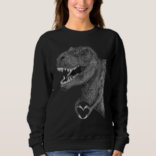 Sweatshirt Enfants je vous mâche Dinosaur rex Valentines Jour