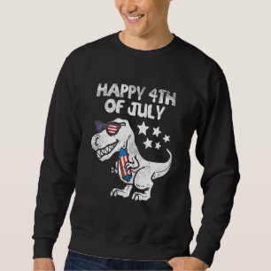 Sweatshirt Enfants Joyeux 4 juillet Garçons Toddler Trex Dino