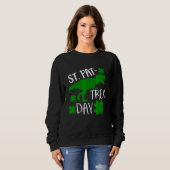 Sweatshirt Enfants Joyeux St Pat Trex Day Dino Patricks Toddl (Devant entier)