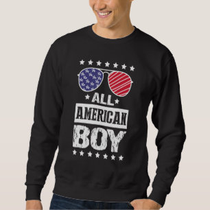 Sweatshirt Enfants Juillet 4 Tous American Boy Patriotic Sung
