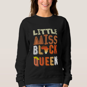 Sweatshirt Enfants Little Miss Reine noire Melanin Gi Brown p