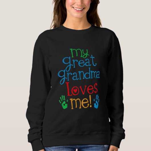 Sweatshirt Enfants Ma grand-mère m'aime grand-fils (Devant)