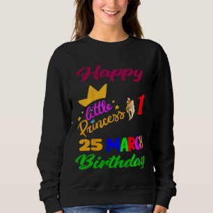 Sweatshirt Enfants Marche Filles Anniversaire 25 mars 1er ann