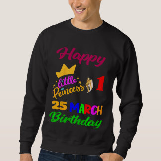 Sweatshirt Enfants Marche Filles Anniversaire 25 mars 1er ann