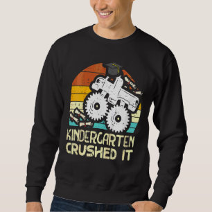 Sweatshirt Enfants Monster Truck Kindergarten Crushed It Grad