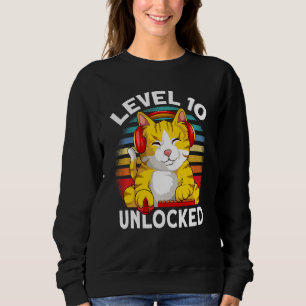 Sweatshirt Enfants Niveau 10 Déverrouillé Jeu vidéo Jeu Jeu J