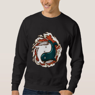 Sweatshirt Enfants Orcas Baleine Orca Yin Et Yang Animal Moti