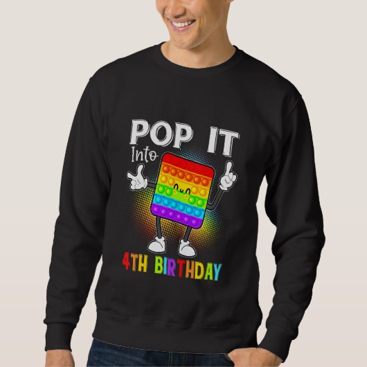 Sweatshirt Enfants Pop It In 4Birthday Fidget Toy Enfants Bir (Devant)