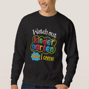 Sweatshirt Enfants Premier Jour De Maternelle Attention Kinde
