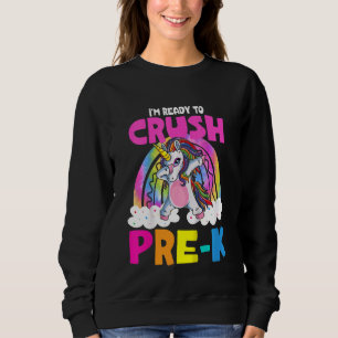 Sweatshirt Enfants Prêts À Écraser Pré K Badigeonner Unicorne