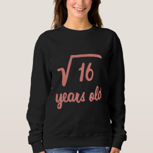 Sweatshirt Enfants Racine Carré De 16 Math 4 Ans 4e Naissance