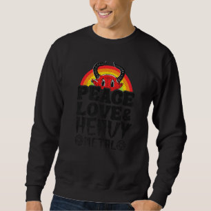 Sweatshirt Enfants Rock Punk Métal Arc-en-ciel Satan Paix Amo