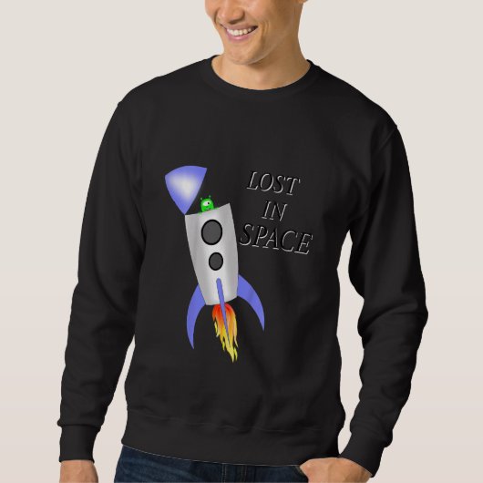 Sweatshirt Enfants Rocket Dans L'Espace Avec Alien Pour Enfan (Devant)