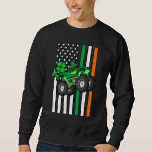 Sweatshirt Enfants Saint Patrick's Day Monster Camion Shamroc