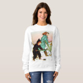Sweatshirt Enfants Shoveling Snow Holiday (Devant entier)