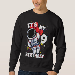 Sweatshirt Enfants Son 9e anniversaire 9 ans astronaute Birth