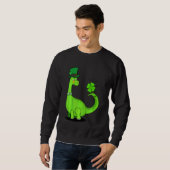 Sweatshirt Enfants St Patrick's Day Trex Dinosaur Irlandais G (Devant entier)
