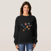 Sweatshirt Enfants Système solaire Planètes Connaissances Esp (Devant entier)