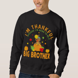 Sweatshirt Enfants Thanksgiving Baby Faire-part Big Brother