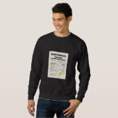 Sweatshirt Engineering Nutrition Facts" Sweater: Daily Values (Devant entier)