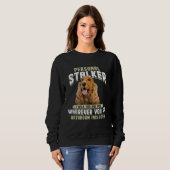 Sweatshirt English Cocker Spaniel Personal Stalker I Will Fol (Devant entier)