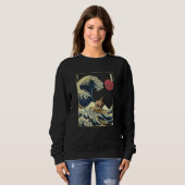 Sweatshirt English Mastiff Japanese Kanagawa Wave  Surf Dog (Devant entier)