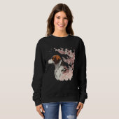 Sweatshirt English Pointer Cherry Blossom Dog Breed Japanese  (Devant entier)