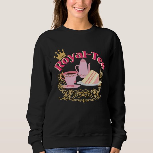 Sweatshirt English Tea Party Royalty Pun Tea (Devant)