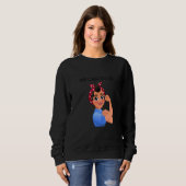 Sweatshirt Enjoy We Can Do It Happy Women's Day 8 mars Carte (Devant entier)