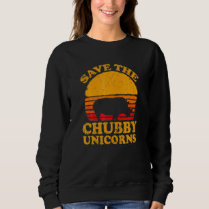 Sweatshirt Enregistrer Le Style Rétro De Chubby-Unicorns-Rhin