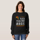 Sweatshirt Enseignant afro-américain Afro Bhm Histoire noire (Devant entier)