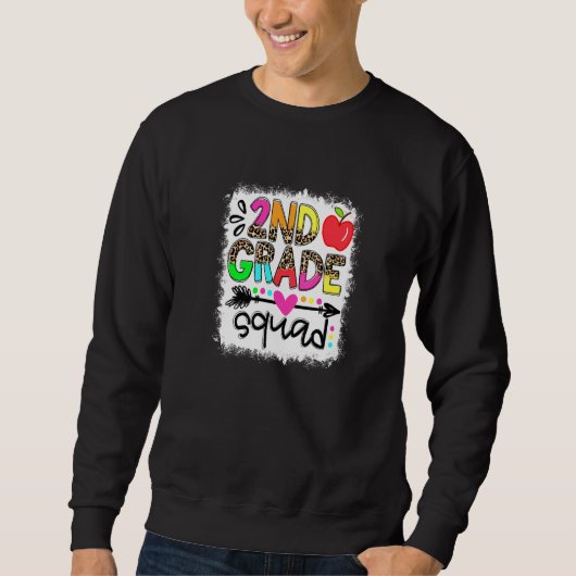 Sweatshirt Enseignant Boho de 2e année braconné (Devant)