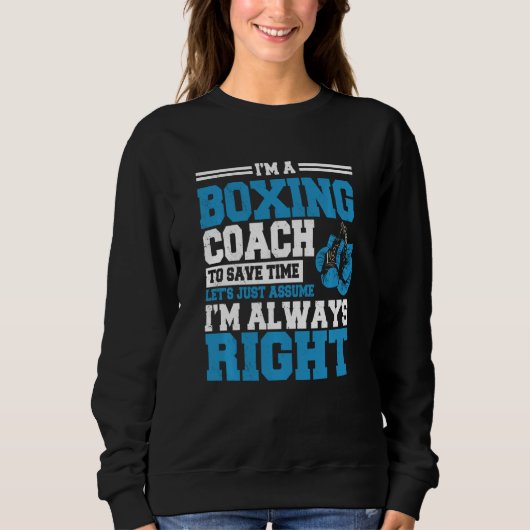 Sweatshirt Enseignant Boxer Enseignant Sport de Combat (Devant)