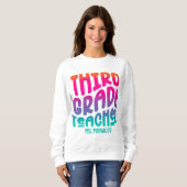 Sweatshirt Enseignant de 3e année couleur ombre conception de (Devant entier)
