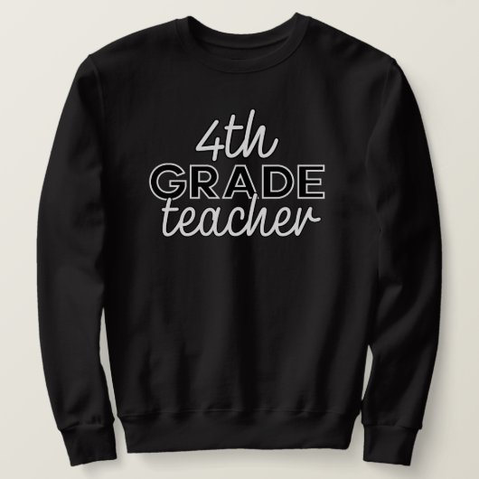 Sweatshirt Enseignant de 4e année 4e année (Design devant)