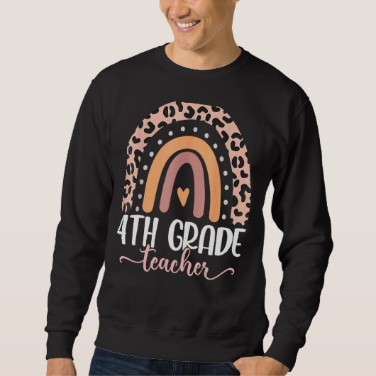 Sweatshirt Enseignant de 4e année Apprendre l'amour Inspirer  (Devant)