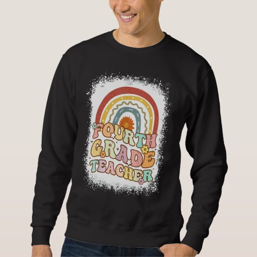 Sweatshirt Enseignant de 4e année Retro Super Leopard 4e anné (Devant)
