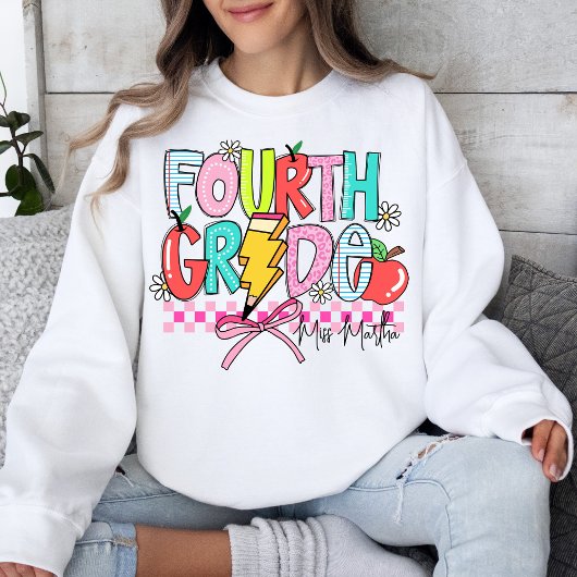 Sweatshirt Enseignant de la quatrième année à l'école