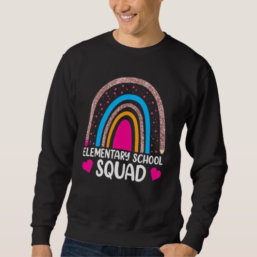 Sweatshirt Enseignant De L'École Primaire Squad 1Er Jour De S (Devant)