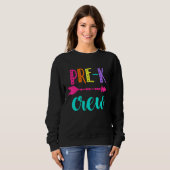 Sweatshirt Enseignant de l'équipe pré-K Premier jour de l'éco (Devant entier)