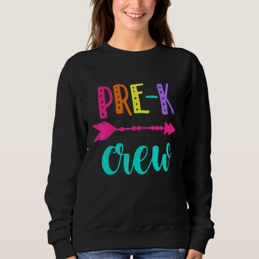 Sweatshirt Enseignant de l'équipe pré-K Premier jour de l'éco (Devant)