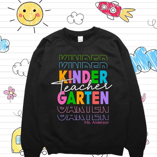 Sweatshirt enseignant de maternelle personnalisée