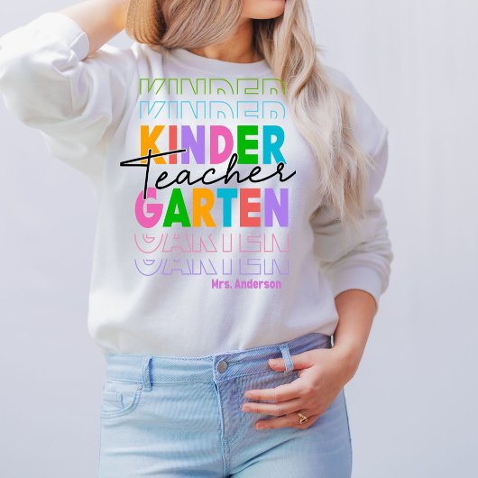Sweatshirt enseignant de maternelle personnalisée