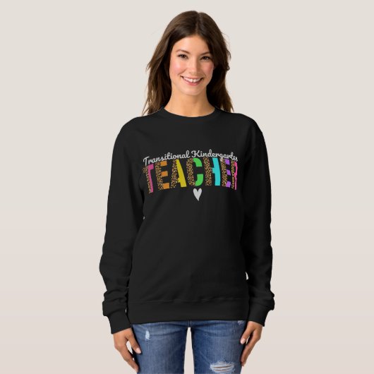 Sweatshirt Enseignant de maternelle transitoire Leopard Tk Te (Devant entier)