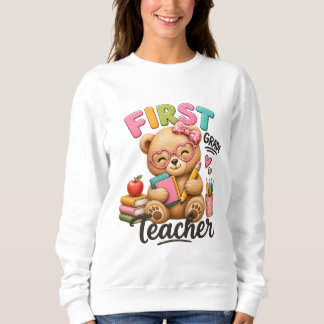 Sweatshirt Enseignant de première année | Ourson mignon