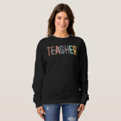 Sweatshirt Enseignant de première année Retour à l'école Prem (Devant entier)