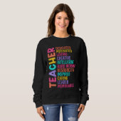 Sweatshirt Enseignant de retour à l'école (Devant entier)
