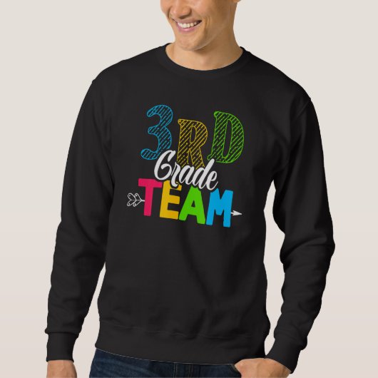 Sweatshirt Enseignant D'Équipe De 3E Année Retour Au Premier (Devant)