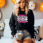 Sweatshirt Enseignant éffrayant Nom personnalisé Cadeau Hallo