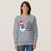 Sweatshirt Enseignant en géographie cool (Devant entier)